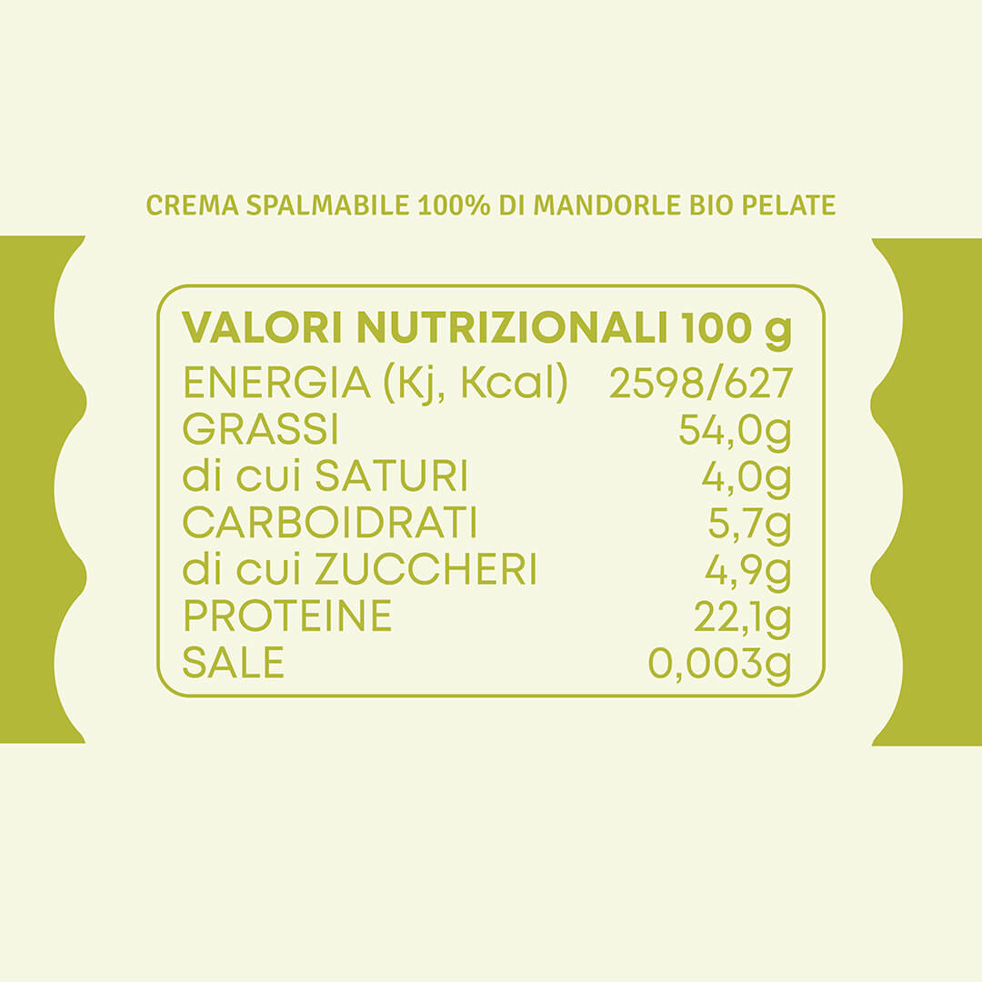 Crème d'amandes 100% biologique