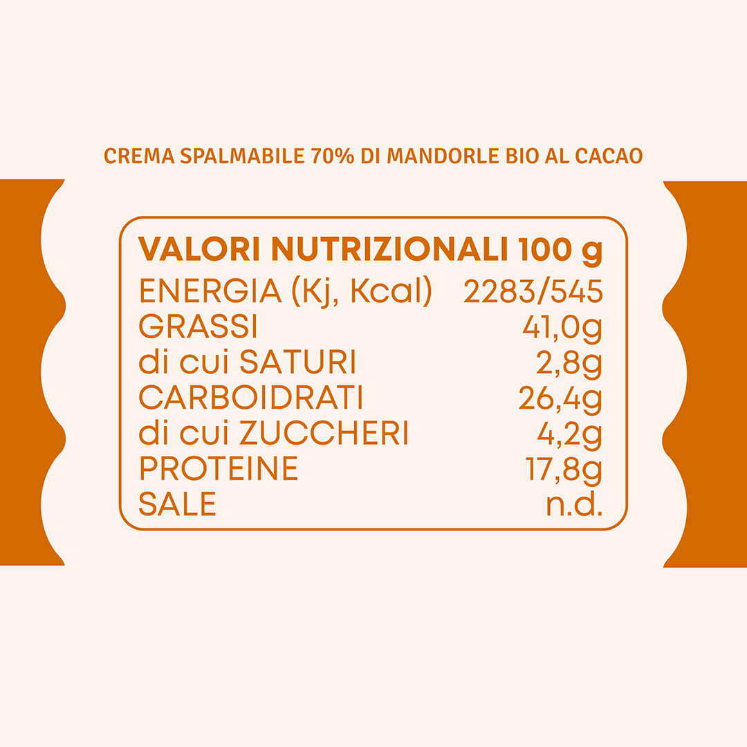 Crème d'amandes bio au cacao